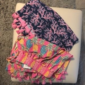 Simply Southern drawstring tassel shorts, lot of 2